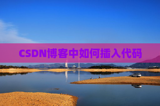 CSDN博客中如何插入代码